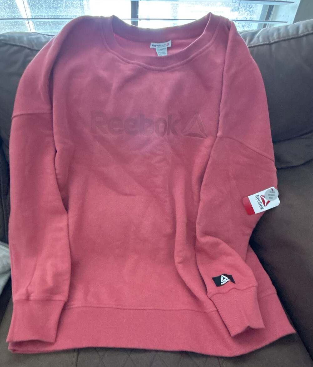 Reebok Women's Crewneck Pullover Sweatshirt in Dusty Red